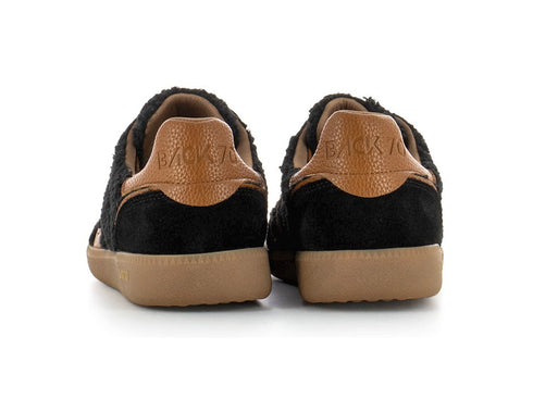 Back 70 Sneaker Cloud Teddy in Bouclé Nero e Pelle Cuoio